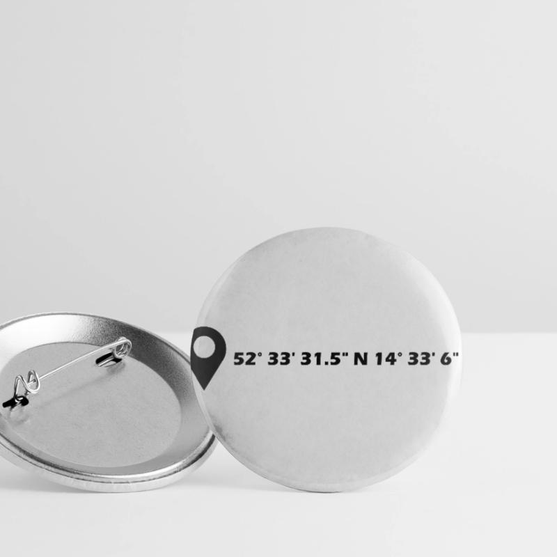 Frankfurt (Oder) Coordinates Buttons small 1''/25 mm (5-pack)