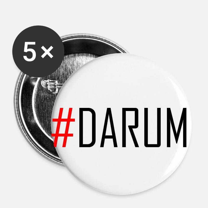 Darum Hotels - Buttons small 1''/25 mm (5-pack) - white