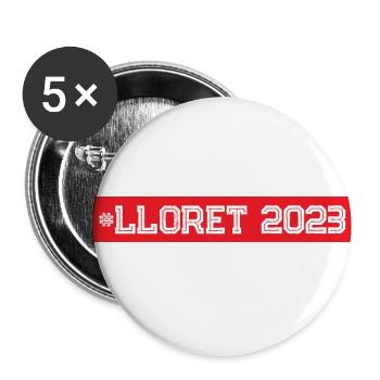 lloret de mar 2023 - Buttons small 1''/25 mm (5-pack) - white - Front