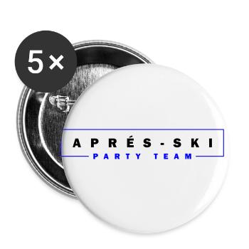 Après Ski Party Team - Buttons small 1''/25 mm (5-pack) - white - Front