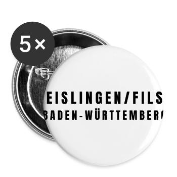 Eislingen/Fils, Bade-Wurtemberg - Lot de 5 petits badges (25 mm) - blanc - Devant