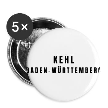 Kehl, Bade-Wurtemberg - Lot de 5 petits badges (25 mm) - blanc - Devant