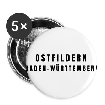Ostfildern, Bade-Wurtemberg - Lot de 5 petits badges (25 mm) - blanc - Devant