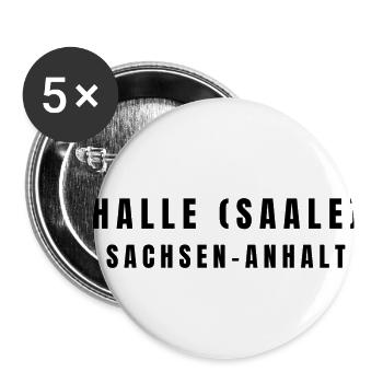 Halle (Saale) Saxe-Anhalt - Lot de 5 petits badges (25 mm) - blanc - Devant