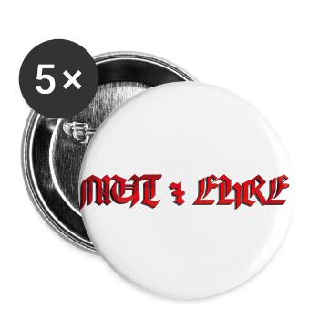 Courage et honneur lettrage noir rouge - Lot de 5 petits badges (25 mm) - blanc - Devant