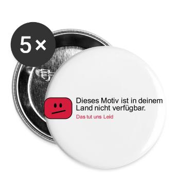 Dieses Motiv ist in deinem Land nicht verfügbar - Buttons klein 25 mm (5er Pack) - Weiß - Vorne