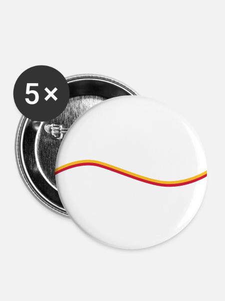 Welle - Buttons klein 25 mm (5er Pack) - Weiß