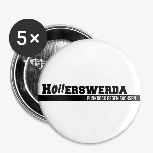 Logo Hoierswerda invertiert - Buttons klein 25 mm (5er Pack)