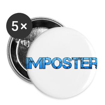 Imposter Amongus Gaming Streaming Stream PC Coop - Buttons small 1''/25 mm (5-pack) - white - Front
