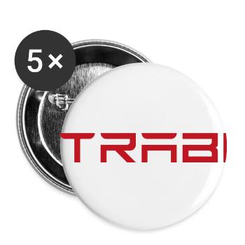TRABI - lustig - Nostalgie - Buttons klein 25 mm (5er Pack) - Weiß - Vorne