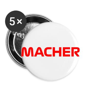 MACHER MOTIV - COLLE MALLE BIERKÖNIG AUFSCHRIFT - Buttons klein 25 mm (5er Pack) - Weiß - Vorne