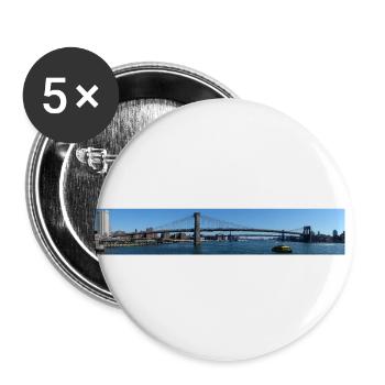 Brücke über ruhiges Wasser - Buttons klein 25 mm (5er Pack) - Weiß - Vorne
