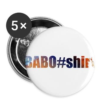 Chemise Baboshirt - Lot de 5 petits badges (25 mm) - blanc - Devant