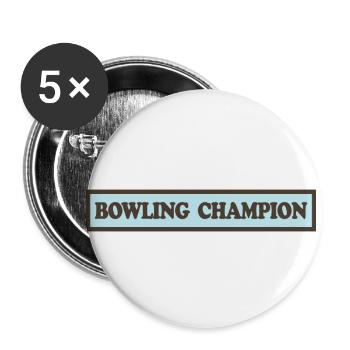 Bowling - Buttons klein 25 mm (5er Pack) - Weiß - Vorne