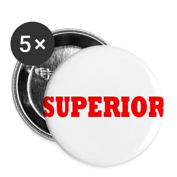 superior - Buttons klein 25 mm (5er Pack) - Weiß - Vorne