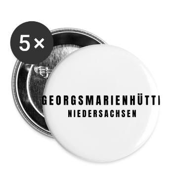 Georgsmarienhütte Basse-Saxe - Lot de 5 petits badges (25 mm) - blanc - Devant