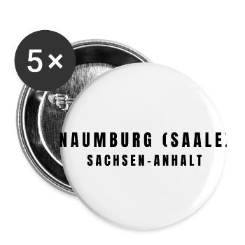 Naumburg (Saale) Saxe-Anhalt - Lot de 5 petits badges (25 mm) - blanc - Devant