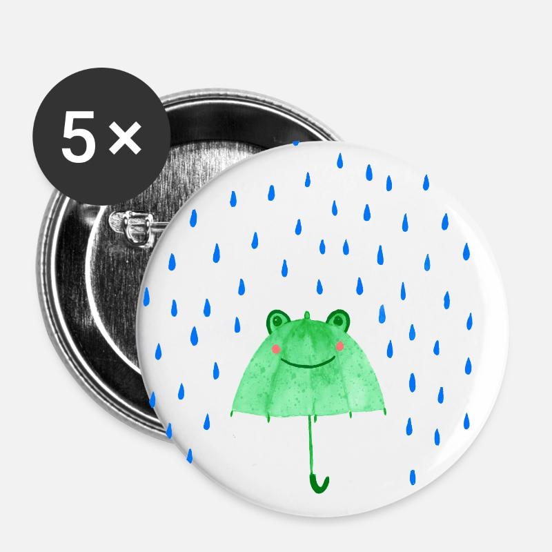 Frog Umbrella - Buttons small 1''/25 mm (5-pack) - white
