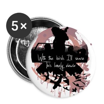 RHCP Splat - Buttons small 1''/25 mm (5-pack) - white - Front
