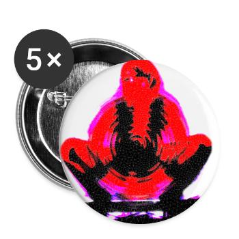 Rave Woman - Buttons small 1''/25 mm (5-pack) - white - Front