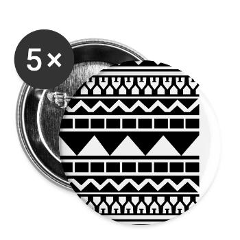 Maori Geometrisch Maori Muster - Buttons klein 25 mm (5er Pack) - Weiß - Vorne
