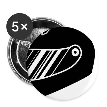 Racer helm racing - Buttons small 1''/25 mm (5-pack) - white - Front