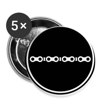 Bicycle Chain - Buttons small 1''/25 mm (5-pack) - white - Front