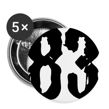 83 number jersey - Buttons small 1''/25 mm (5-pack) - white - Front