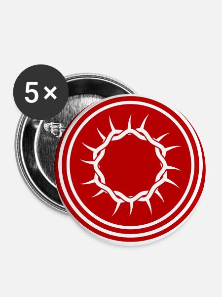 Dornenkrone Jesus icon - Buttons klein 25 mm (5er Pack) - Weiß