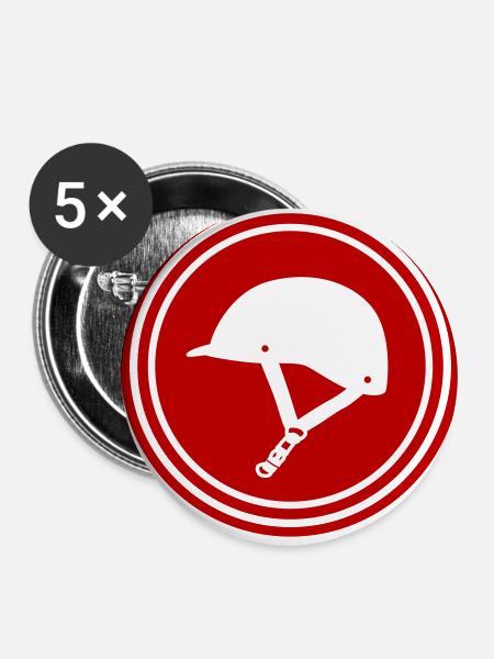 Reiterhut icon - Buttons klein 25 mm (5er Pack) - Weiß