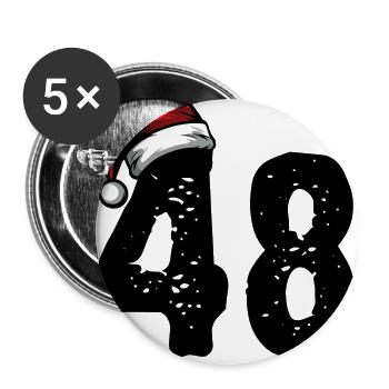 48 Number Christmas - Buttons small 1''/25 mm (5-pack) - white - Front