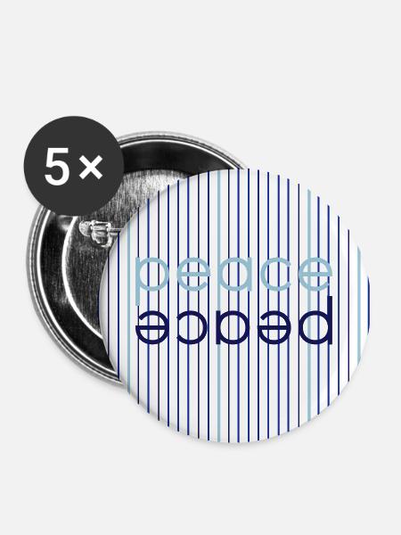 Peace Statements IV - Buttons klein 25 mm (5er Pack) - Weiß