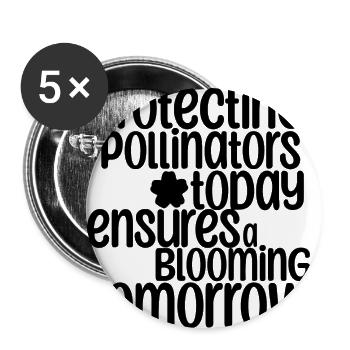 Frase - Morgen blühen - Flor - Buttons klein 25 mm (5er Pack) - Weiß - Vorne