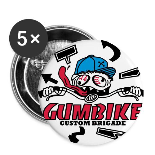 gumbike-monster - Lot de 5 petits badges (25 mm)