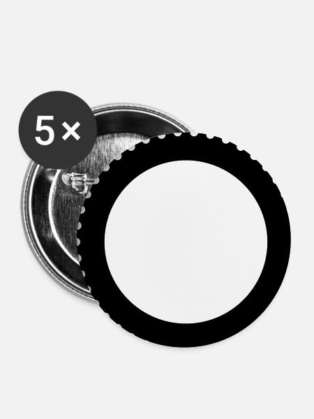 Grobstolliger Reifen - Buttons klein 25 mm (5er Pack) - Weiß