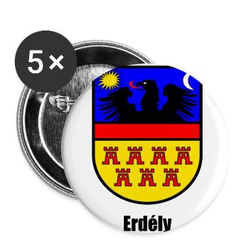Coat of arms Transylvania Erdély - Buttons small 1''/25 mm (5-pack) - white - Front