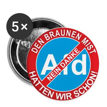 Afd Nein Danke - Buttons klein 25 mm (5er Pack) - Weiß - Vorne