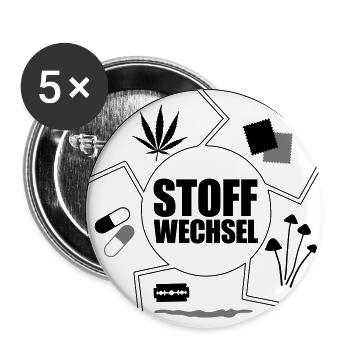 Stoffwechsel2 - Buttons klein 25 mm (5er Pack) - Weiß - Vorne