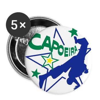 Capoeira - Lot de 5 petits badges (25 mm) - blanc - Devant