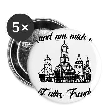 Biberacher Schützenfest - Buttons small 1''/25 mm (5-pack) - white - Front