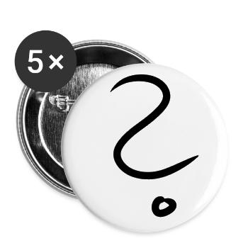 Question mark - Buttons small 1''/25 mm (5-pack) - white - Front