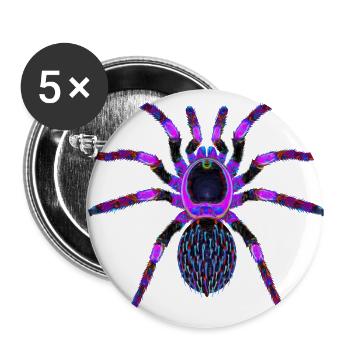 Lila Spinne - Buttons klein 25 mm (5er Pack) - Weiß - Vorne