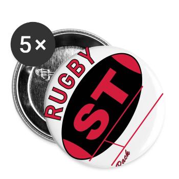 Toulouse rugby - Buttons small 1''/25 mm (5-pack) - white - Front