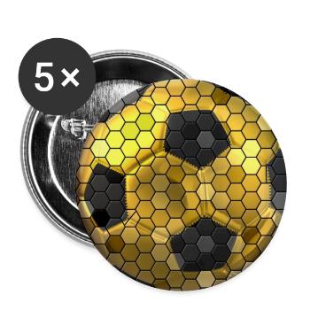 Football Gold - Buttons small 1''/25 mm (5-pack) - white - Front