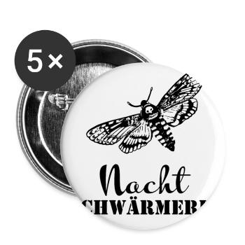 The NIGHT ENTHUSIAST - Buttons small 1''/25 mm (5-pack) - white - Front