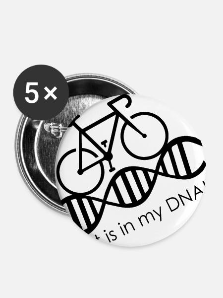 Biking Triathlon - Buttons klein 25 mm (5er Pack) - Weiß