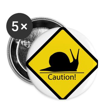 Attention snail - Buttons small 1''/25 mm (5-pack) - white - Front