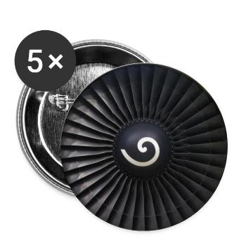 ENGINE 6 - Buttons klein 25 mm (5er Pack) - Weiß - Vorne
