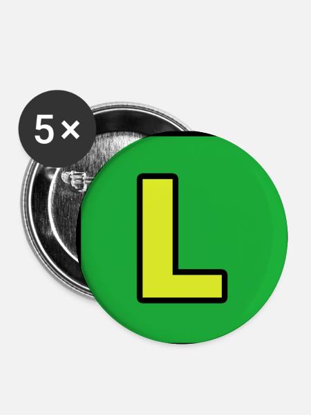 Luigui - Buttons klein 25 mm (5er Pack) - Weiß