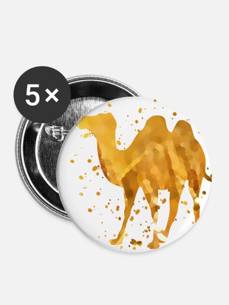 Schönes Kamle - Buttons klein 25 mm (5er Pack) - Weiß